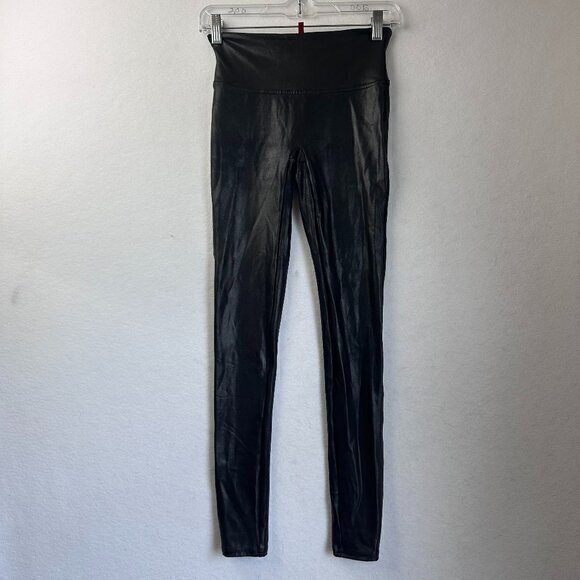 Spanx‎ Faux Leather Leggings Size Small Style 2437 Black $98 - Picture 1 of 4